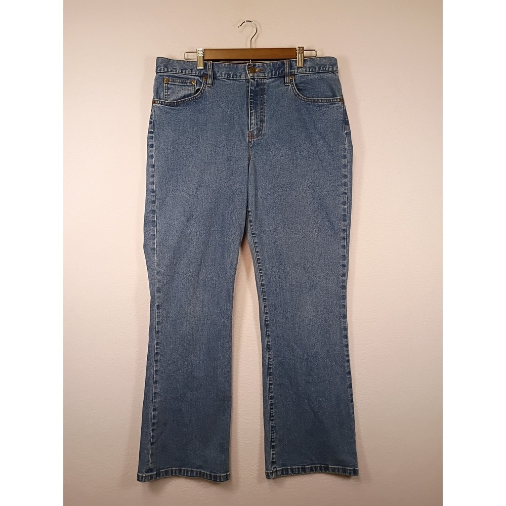 Classic Americana Lauren Ralph Lauren Womens 14 Blue Straight Leg Denim Jeans